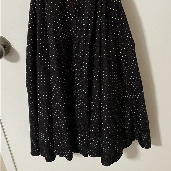 Hell Bunny Black with Pink Polka Dot Rockabilly Dress Size Small - Picture 8 of 13